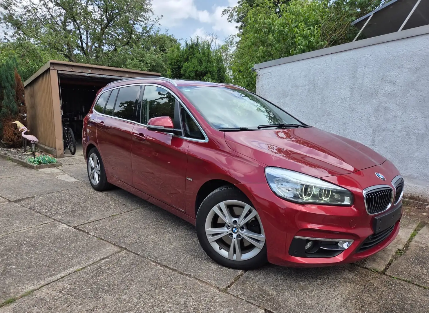 BMW 220 d Gran Tourer Luxury line xDrive Voll Ausgestattet Rot - 1