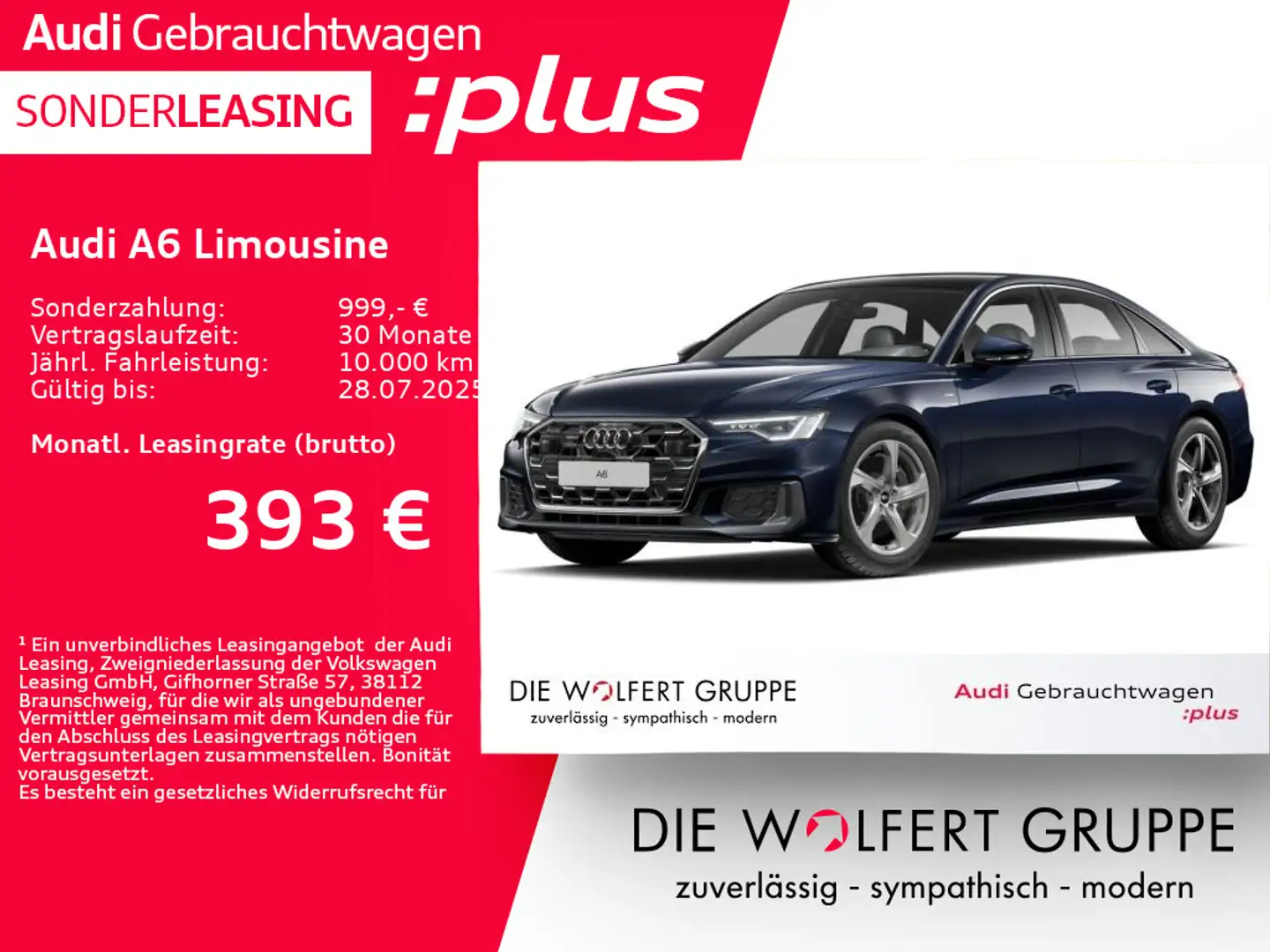 Audi A6 S line 55 TFSI quattro S tronic ACC Blau - 1