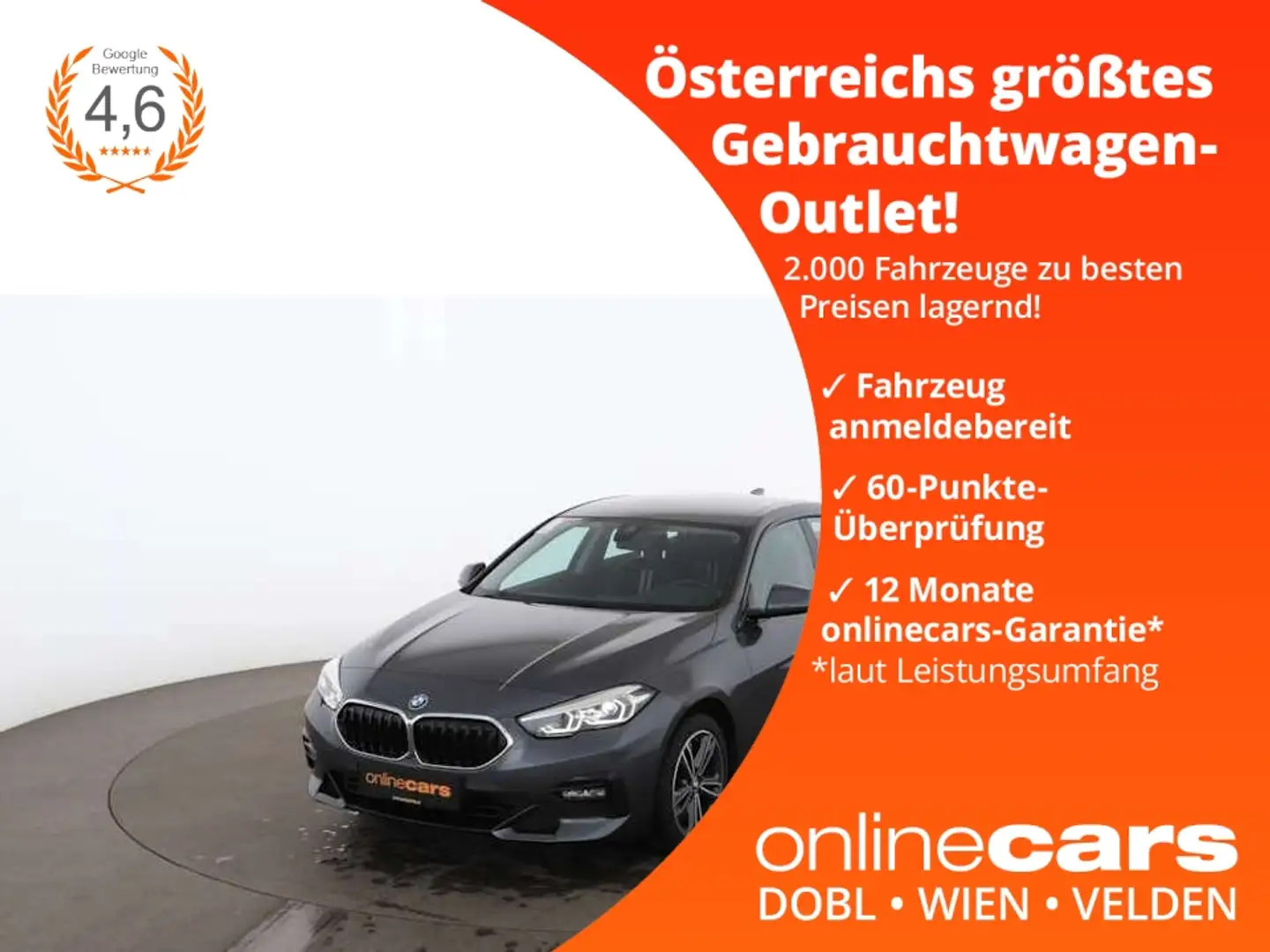 BMW 220 d Gran Coupe Sport Line Aut LED NAVI ASSIST Grau - 1