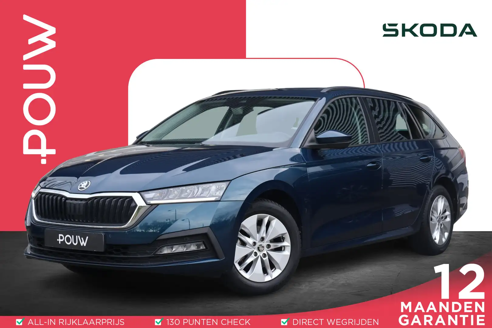 Skoda Octavia Combi 1.0 TSI 110pk Business Edition | Trekhaak | Bleu - 1