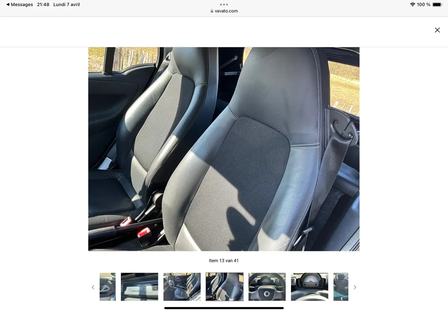 smart forTwo Smart Cabrio 1.0 71ch Limited Two Bleu - 2