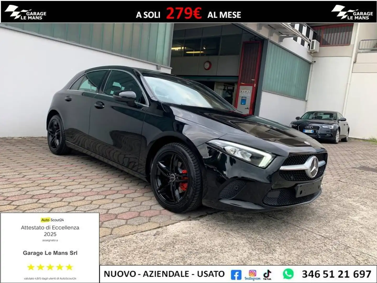 Mercedes-Benz A 180 AUTO NAVI PELLE LED CRUISE PDC Nero - 1