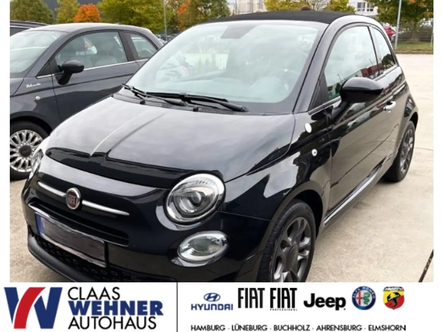Fiat 500C Hey Google 1.0 Mild Hybrid EU6d Tech-Paket Schwarz - 1
