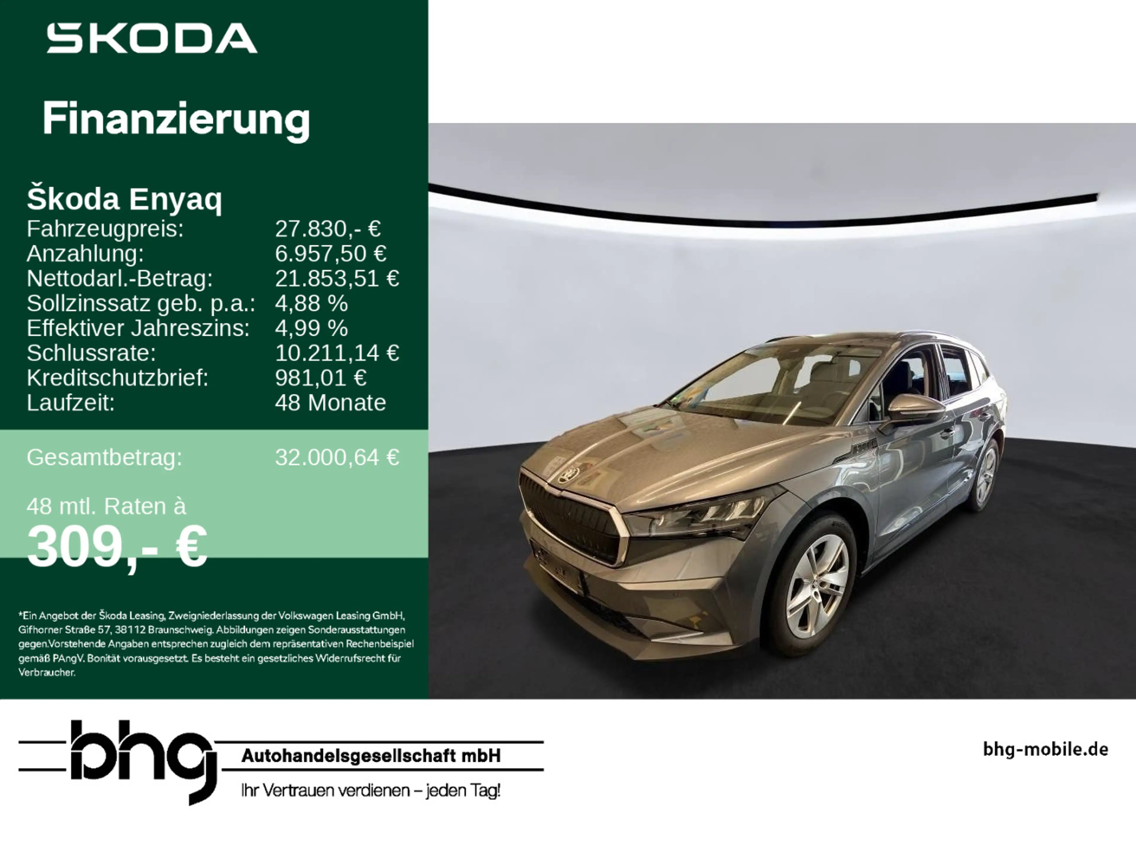 Skoda Enyaq ENYAQ 50 (ab MJ22.2) 55 kWh 109KW DSG