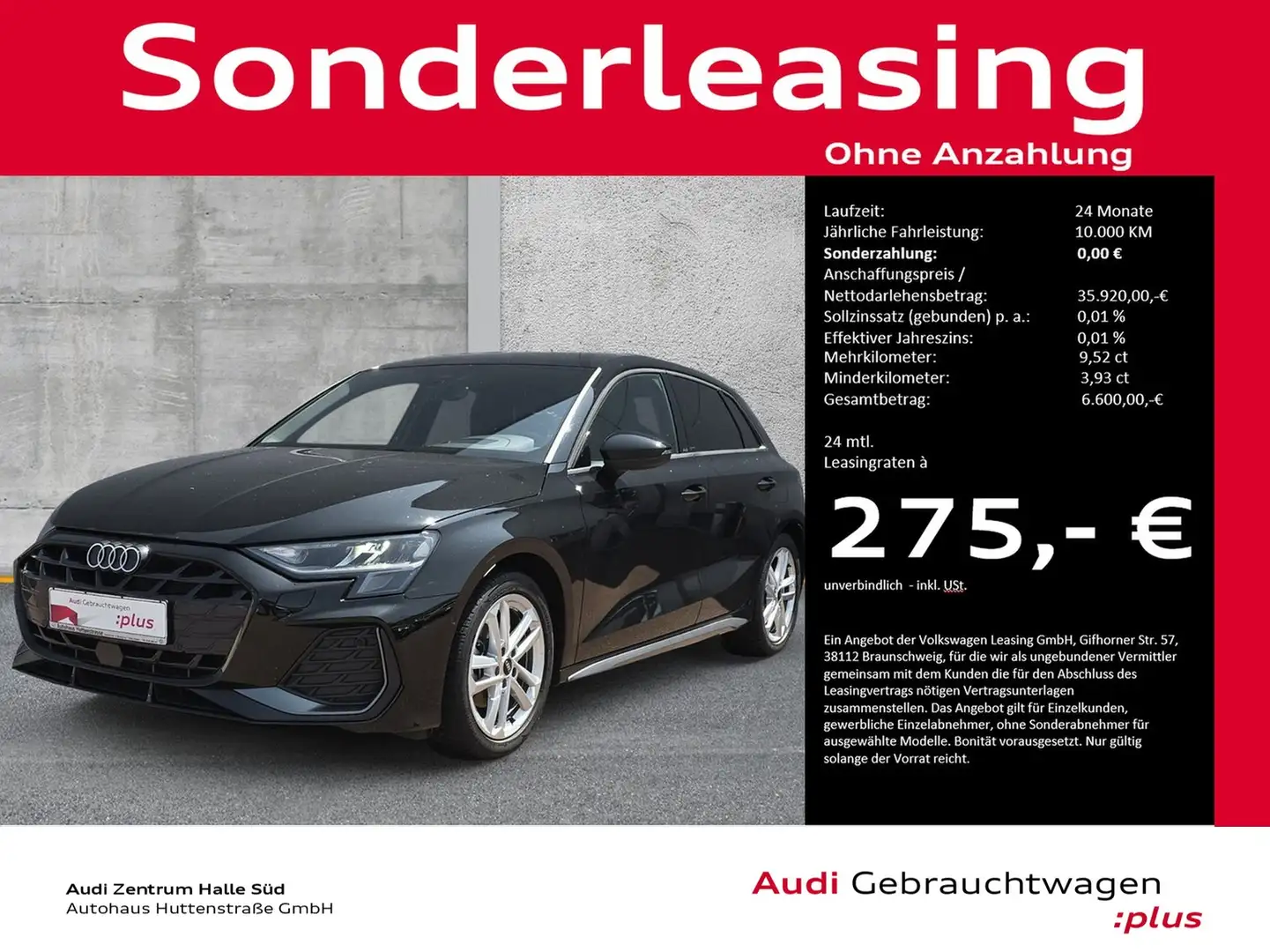 Audi A3 Sportback 35 TFSI S line LED KAMERA HuD SONOS Schwarz - 1