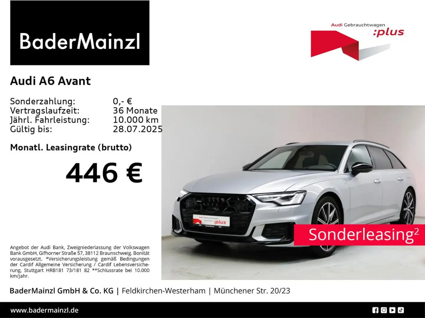 Audi A6 Avant 50 TFSIe quattro S line AHK Matrix HUD Silber - 1