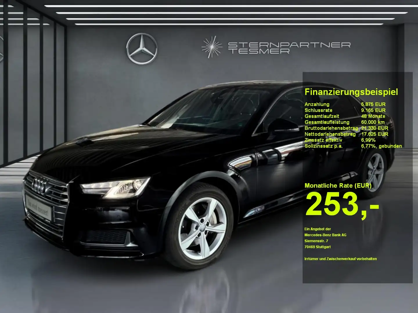 Audi A4 Lim. 40 TDI sport +KAMERA+NAVI+AUT+Xenon+SHZ Noir - 1