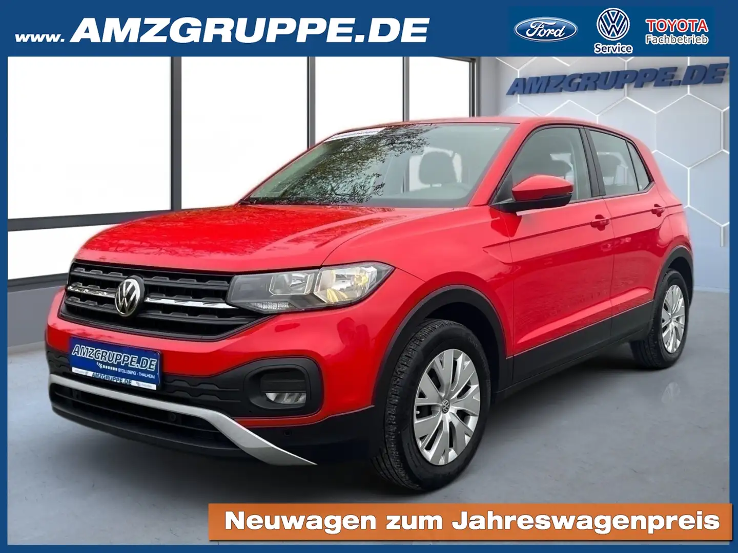 Volkswagen T-Cross 1.0 TSI AHK+Bluetooth+PDC+Totwinkelassistent Red - 1
