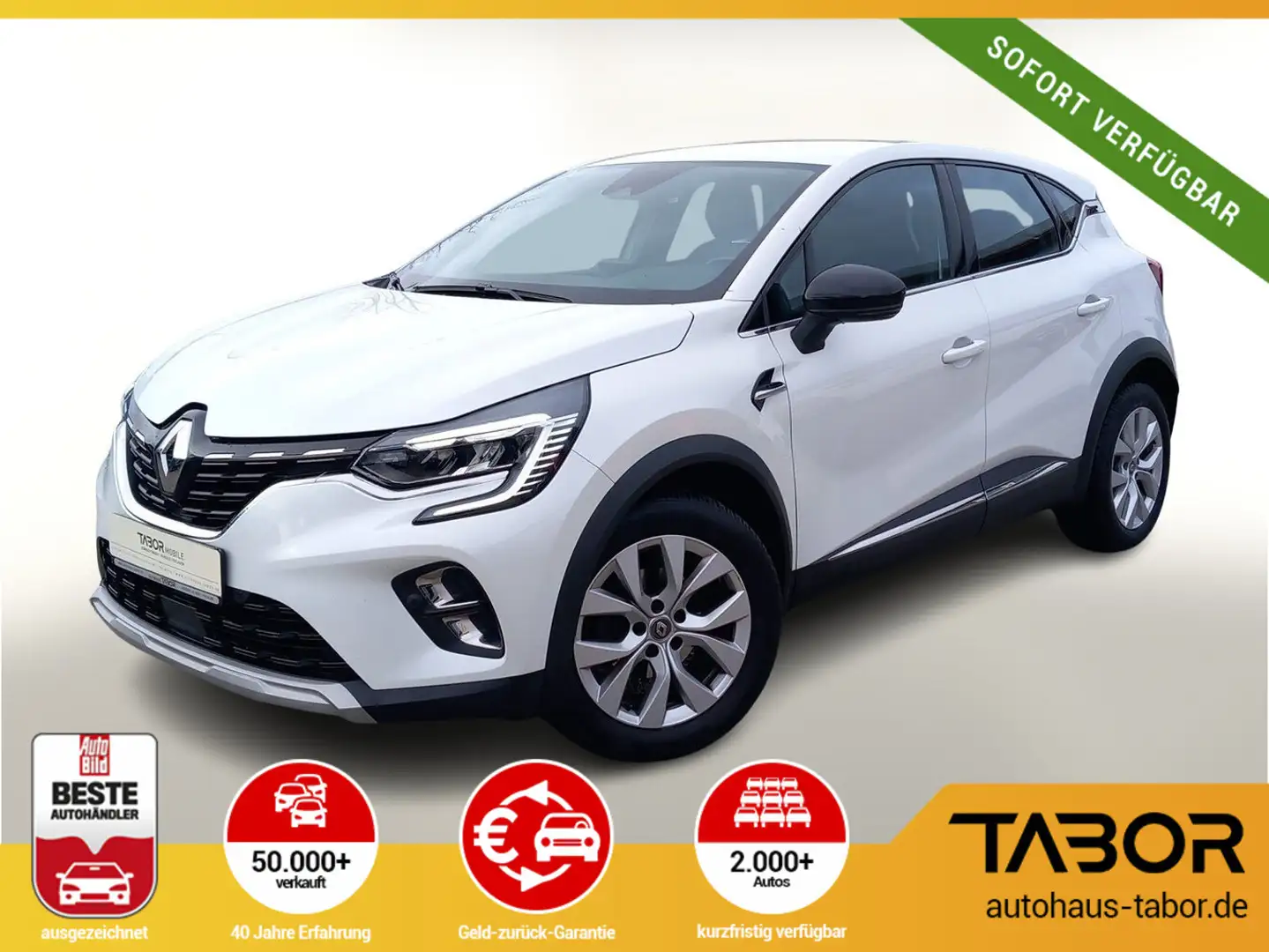 Renault Captur II 1.0 TCe 90 Intens LED Nav ACC PDC Kam Blanc - 1