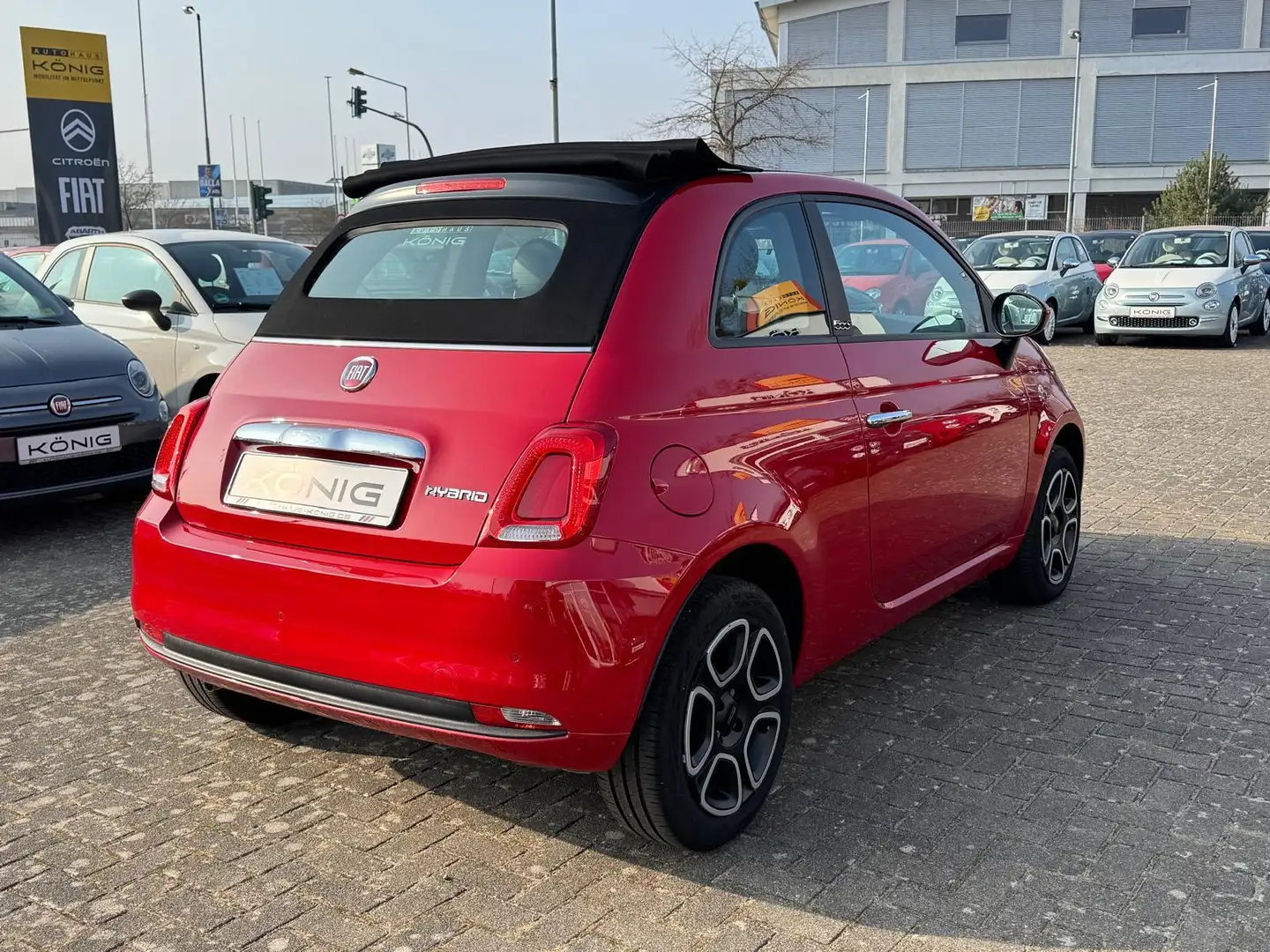Fiat 500C Cabrio 1.0 CLUB KLIMA*TEMPOMAT*CARPLAY*PDC Rot - 2