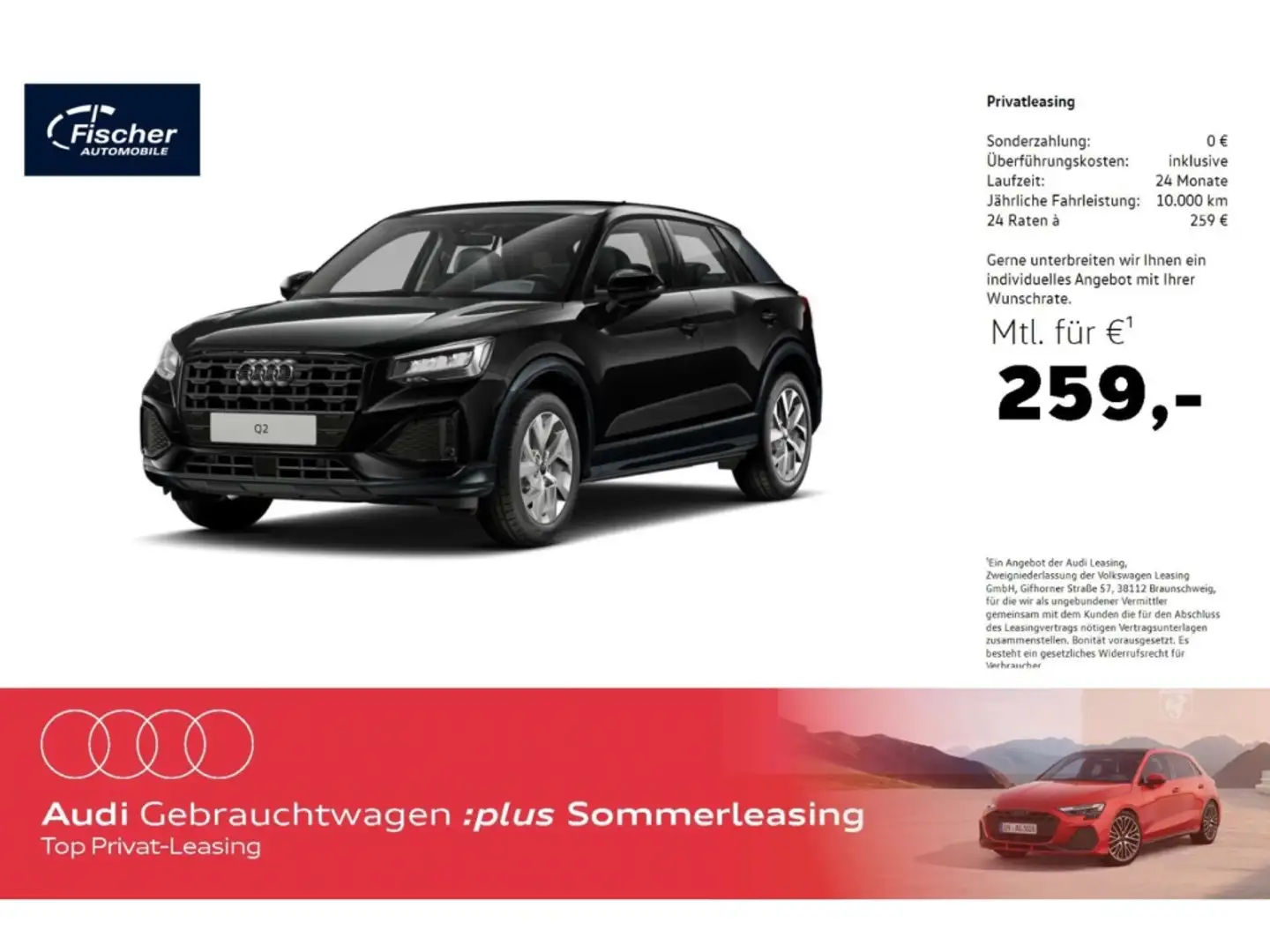 Audi Q2 35 TDI advanced Schwarz - 1
