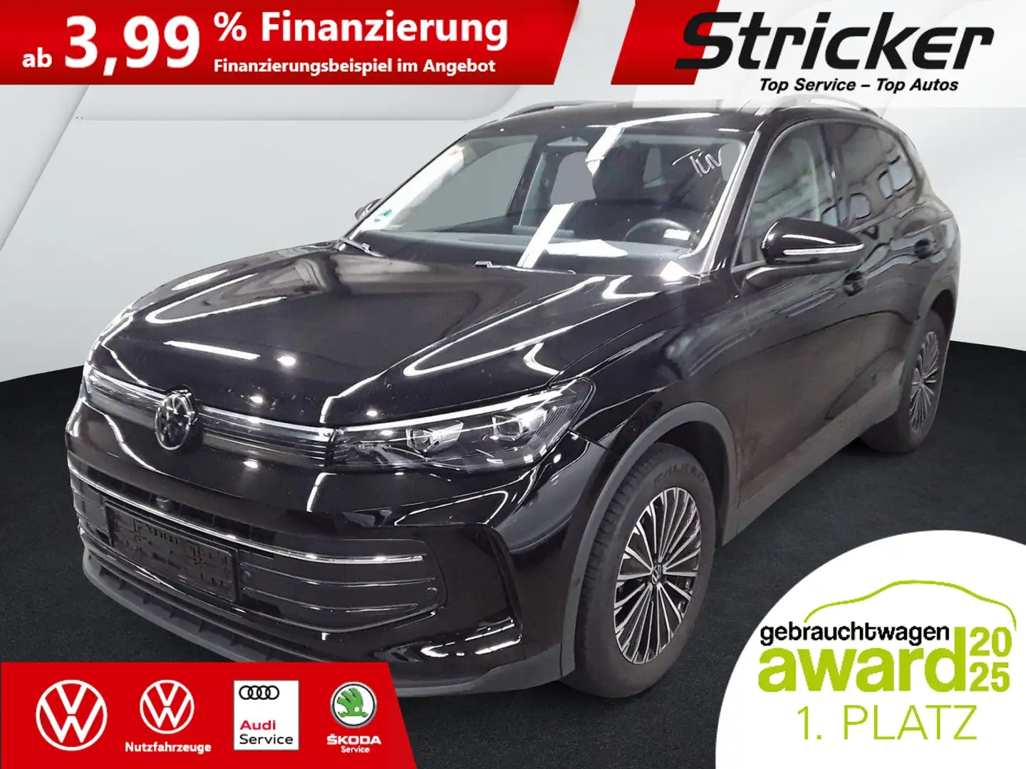 Volkswagen Tiguan Goal 2.0TDI DSG 349,-ohne Anzahlung Navi AHK Kame Schwarz - 2