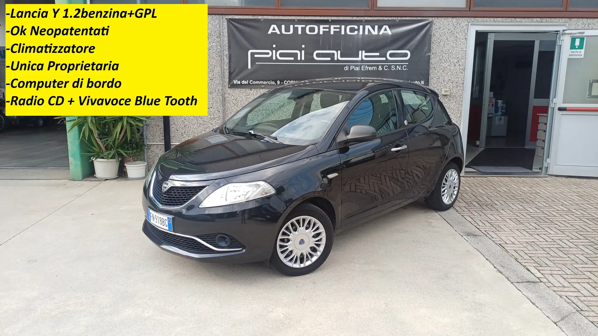 Lancia Ypsilon 1.2 Silver ecochic Gpl 69cv OK Neopatentati 5Posti Nero - 1