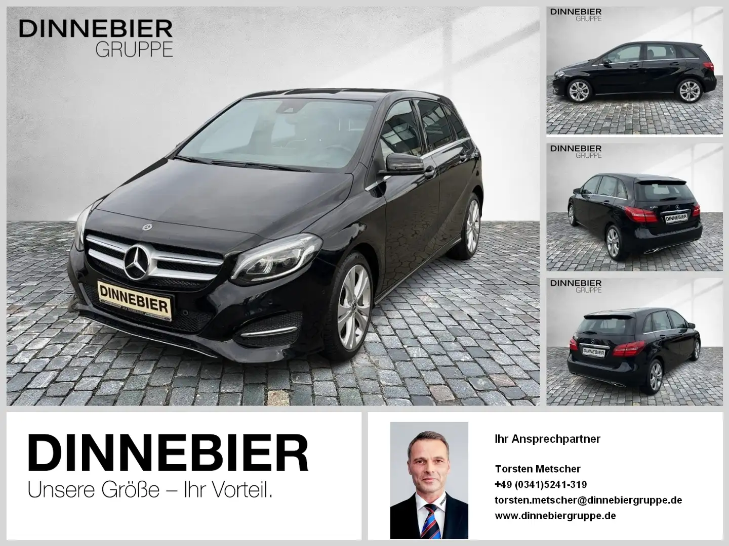 Mercedes-Benz B 180 B180 Urban LED+Einparkhilfe+Allwetter+Navi Zwart - 1