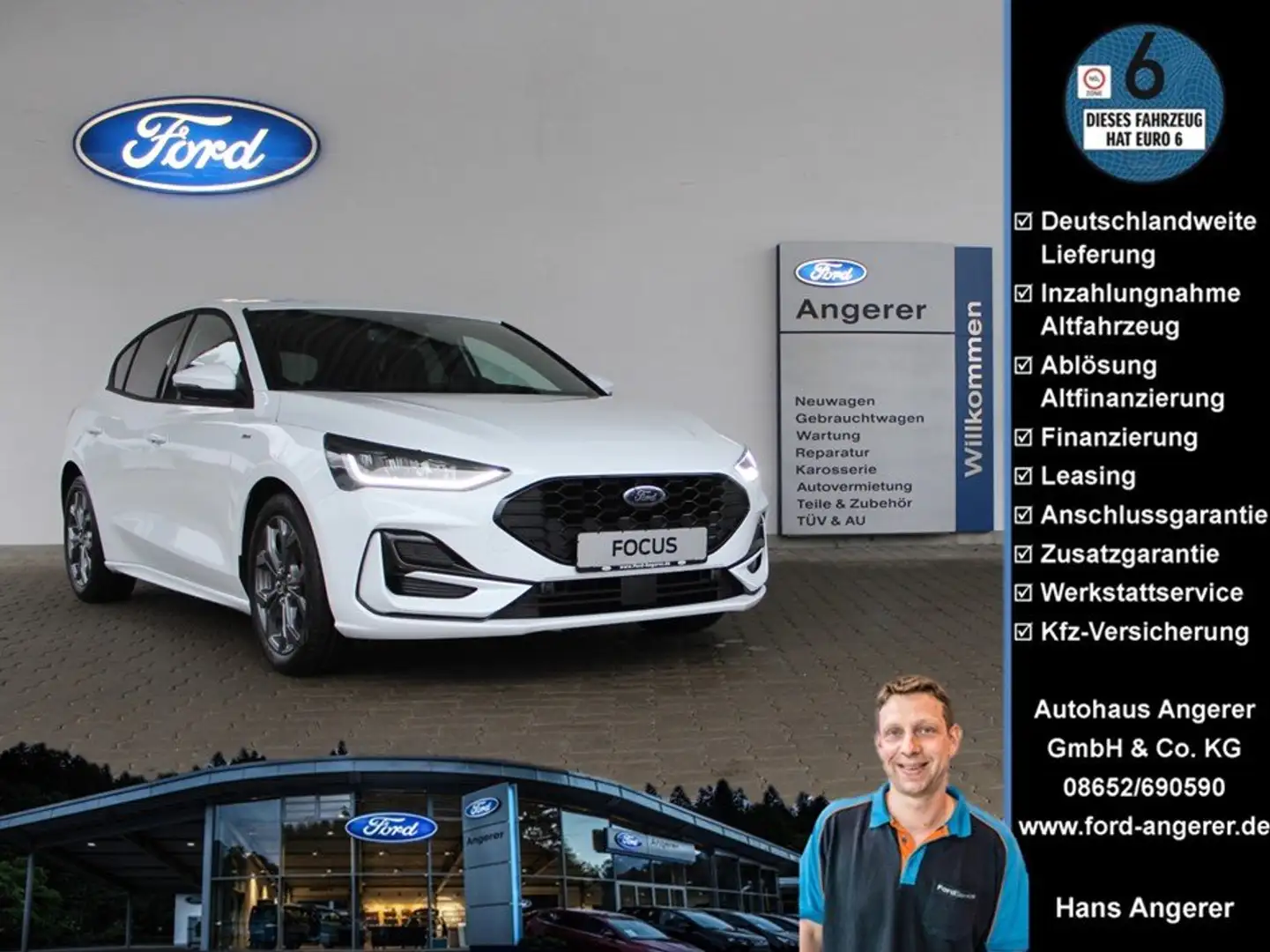 Ford Focus ST-Line,SYNC4,BT,Navi,Win-Pak,Cam,LED,adapt. Temp Bianco - 1