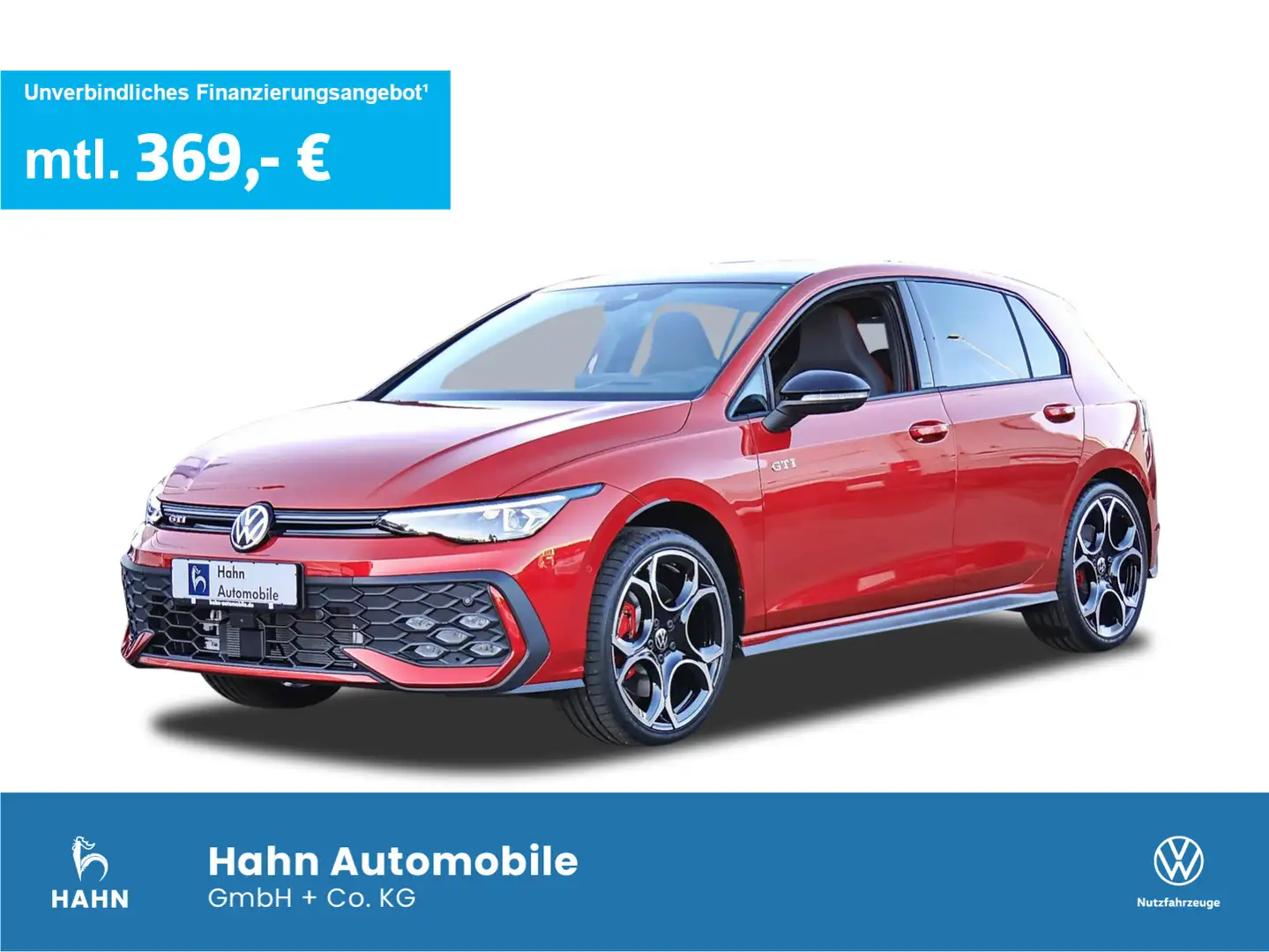 Volkswagen Golf GTI 2,0TSI 195kW NAVI PANO BLACK 360° DCC Rot - 1