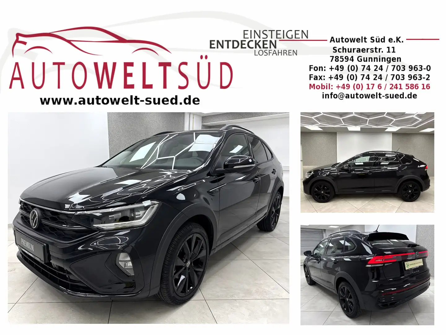 Volkswagen Taigo 1.5 TSI R Line Sportpaket Black Style ACC AHK DCkp Noir - 1