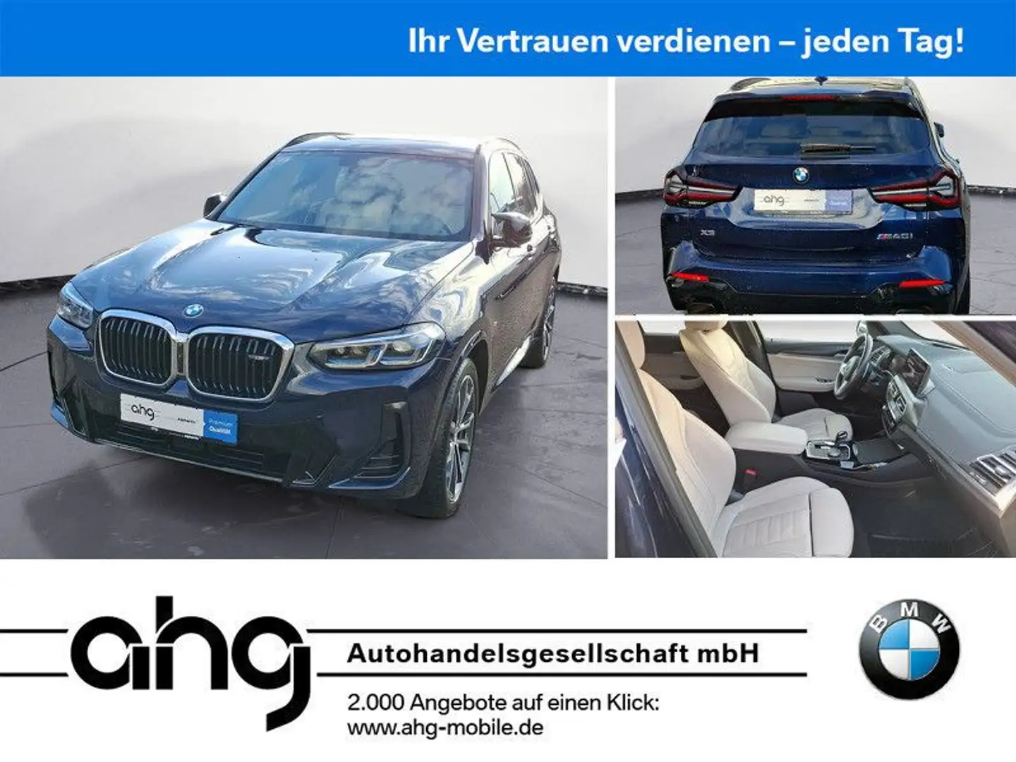 BMW X3 M i AT Innovationsp. Sport Aut. Panorama AHK Bleu - 1