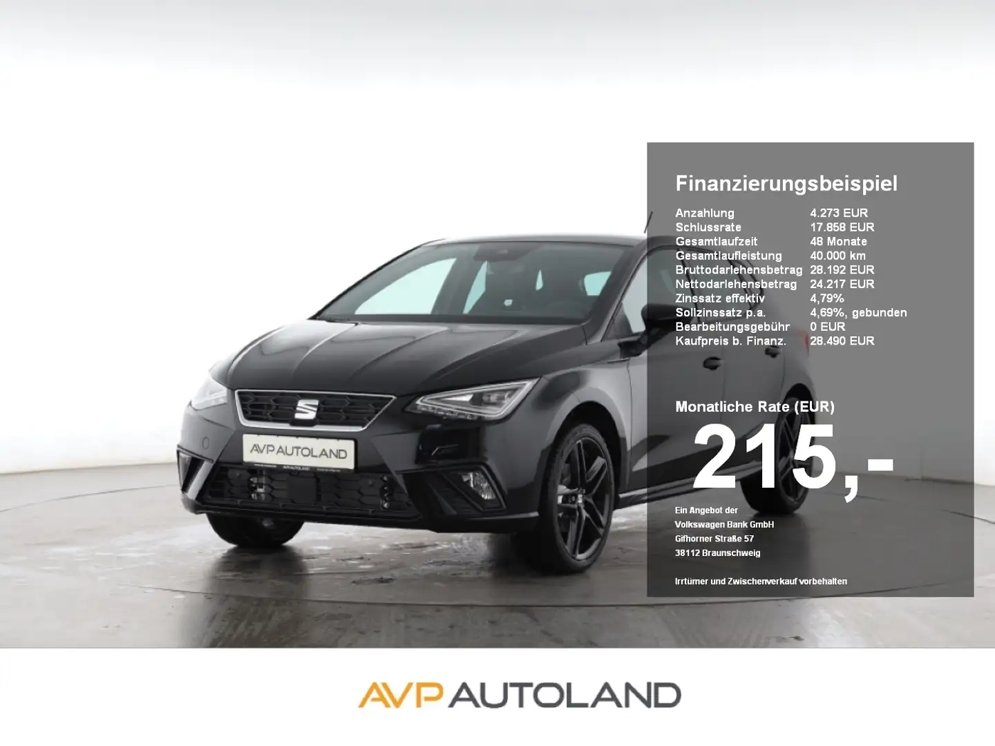 SEAT Ibiza 1.0 TSI DSG FR Black Edition | NAVI | LED Noir - 1