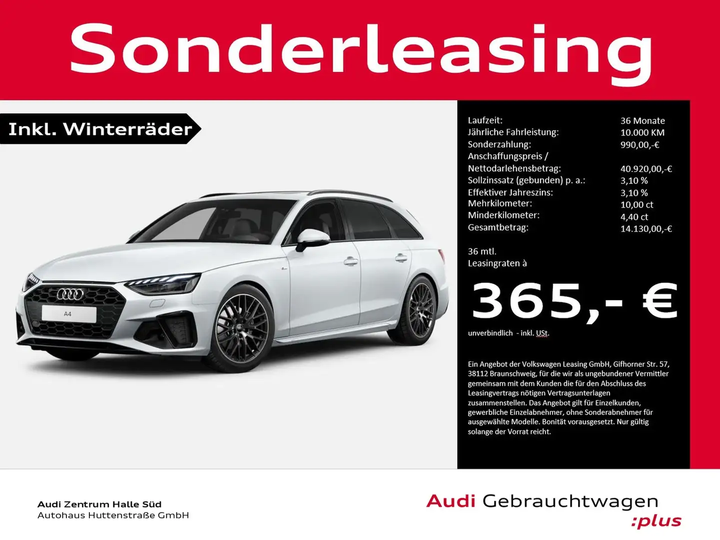 Audi A4 Avant 35 TFSI S line LEDER PANO VIRTUAL 18" Weiß - 1
