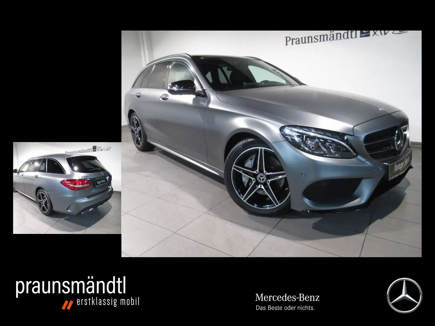 Mercedes-Benz C 250 d T 4M AMG Night Pano/MuBe/eleHe/Sound/360 Gris - 1