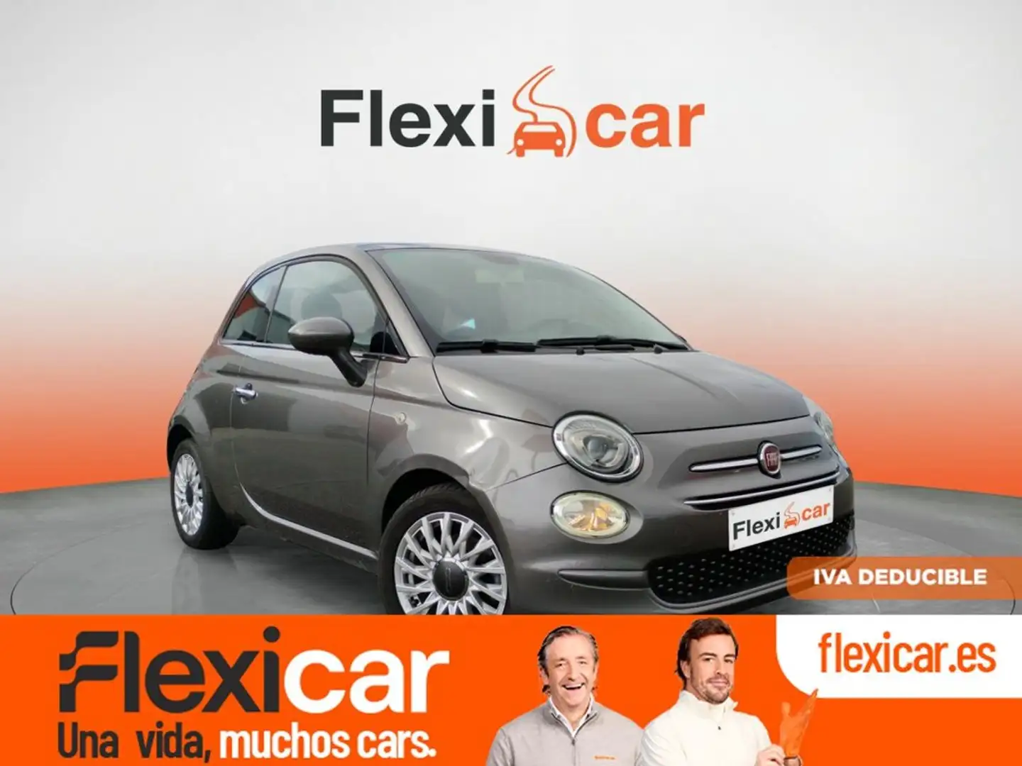 Fiat 500 1.2 Lounge Gris - 1