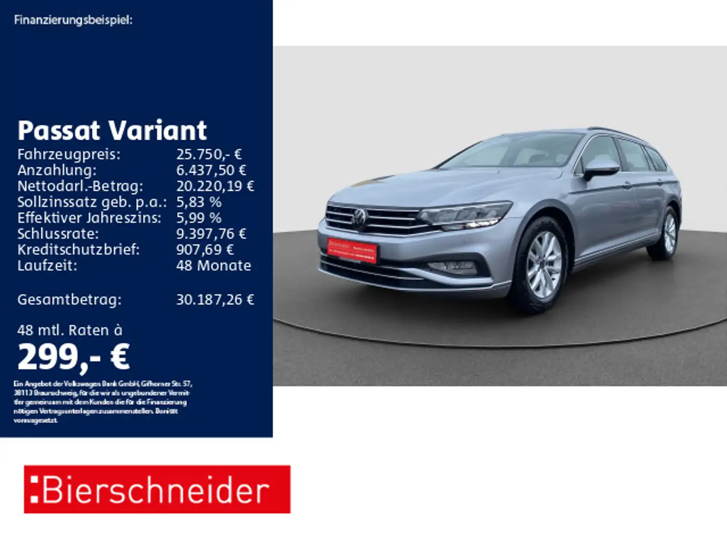 Volkswagen Passat Variant 1.5 TSI Business AHK STAND CAM AC Silber - 1