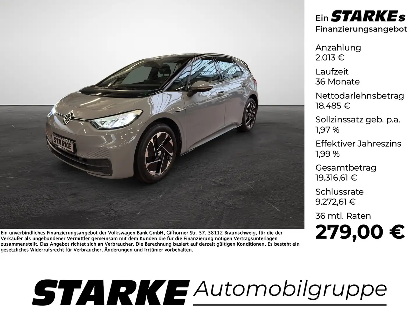 Volkswagen ID.3 Pro Performance Life AHK ACC Sitzhzng 18"LM Grey - 1