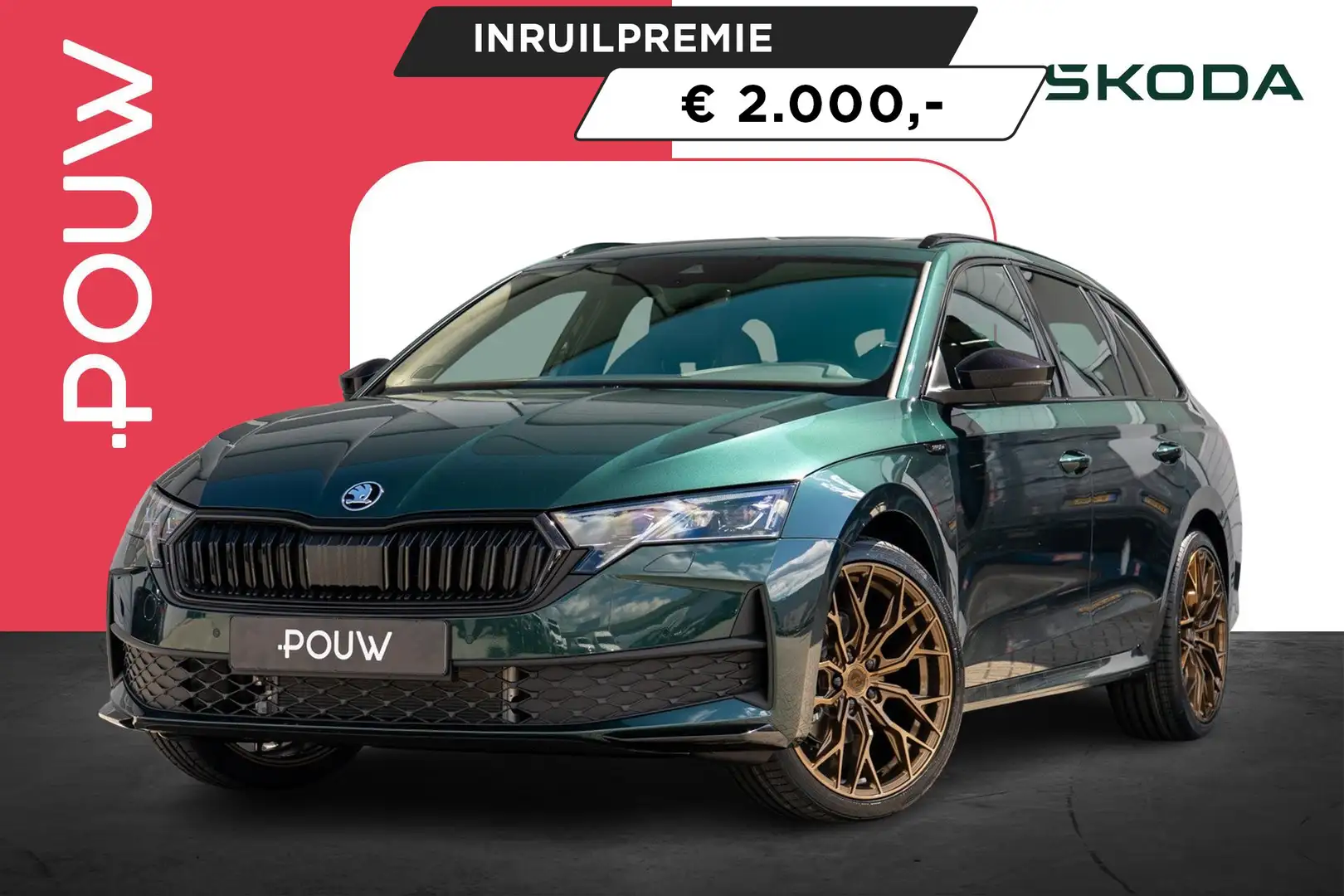 Skoda Octavia Combi 1.5 TSI 150pk DSG MHEV Sportline Business | Groen - 1
