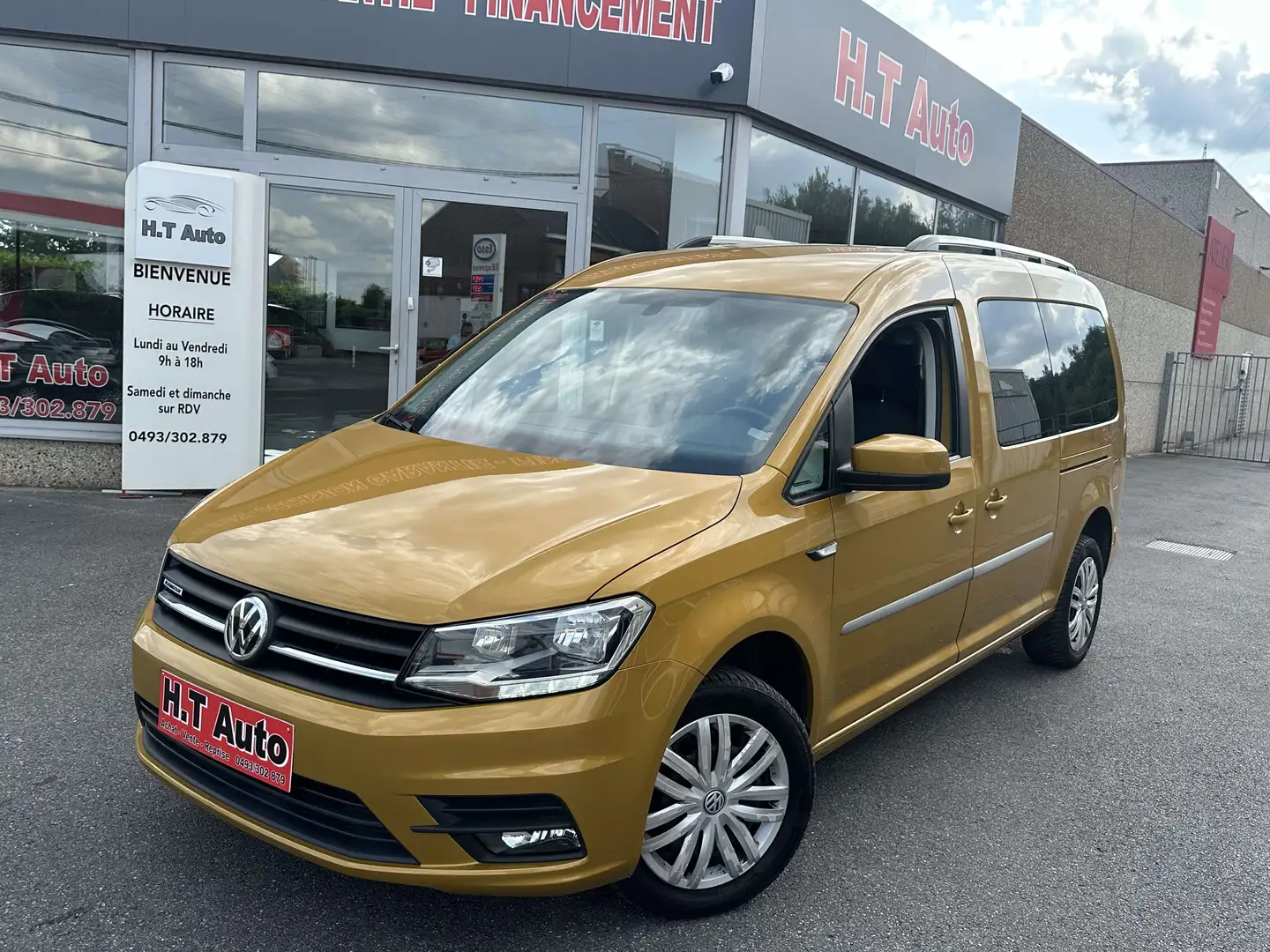 Volkswagen Caddy 1.4 TGI CNG/Etat neuf/7 places/Airco/Euro6b Or - 1