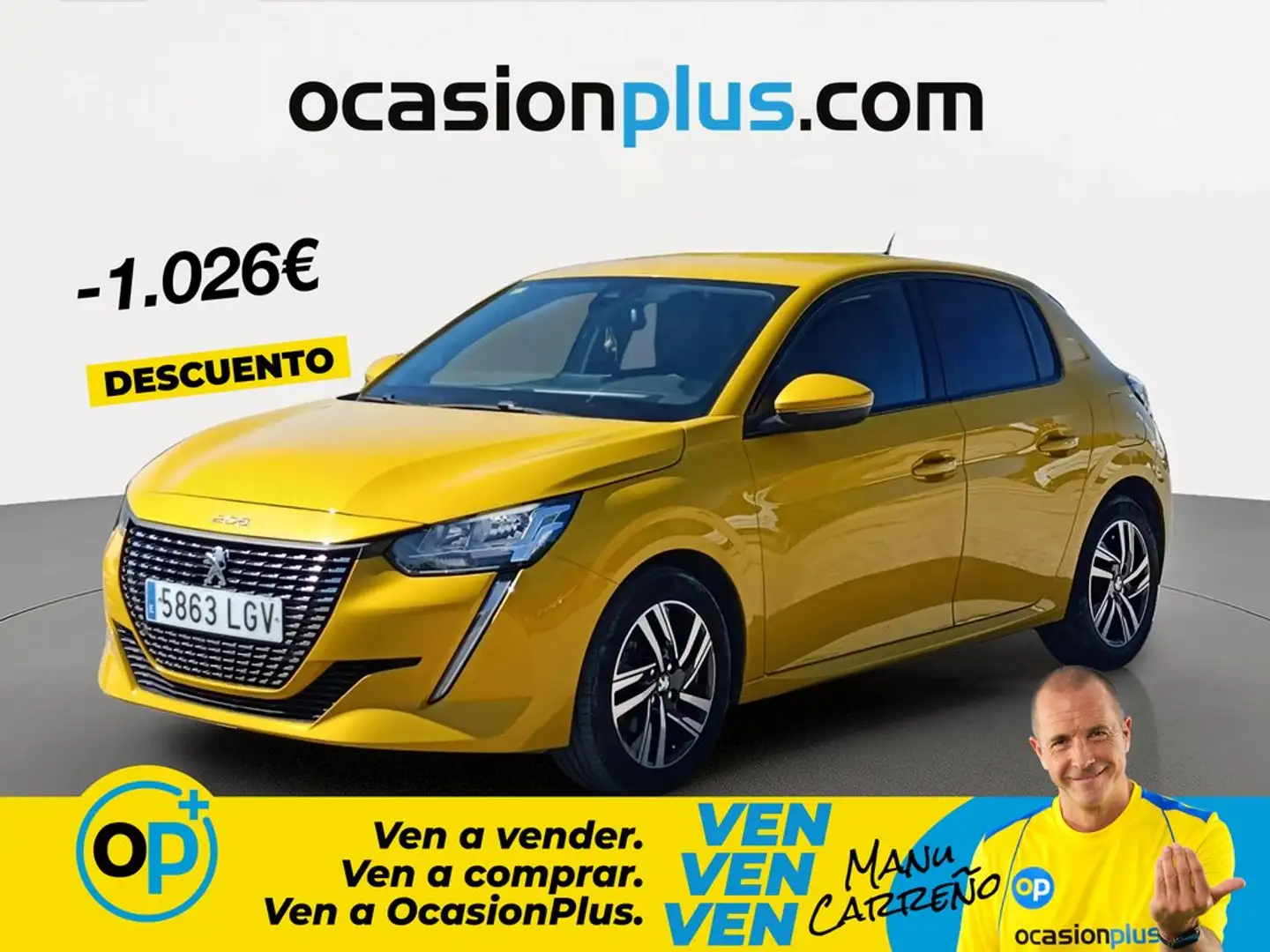 Peugeot 208 1.2 Puretech S&S Allure 100 Amarillo - 1