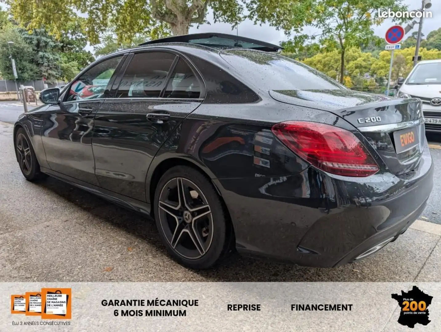 Mercedes-Benz C 200 Mercedes IV (W205) 200 184CH AMG LINE 9G-TRONIC TOIT OUVRANT Schwarz - 2