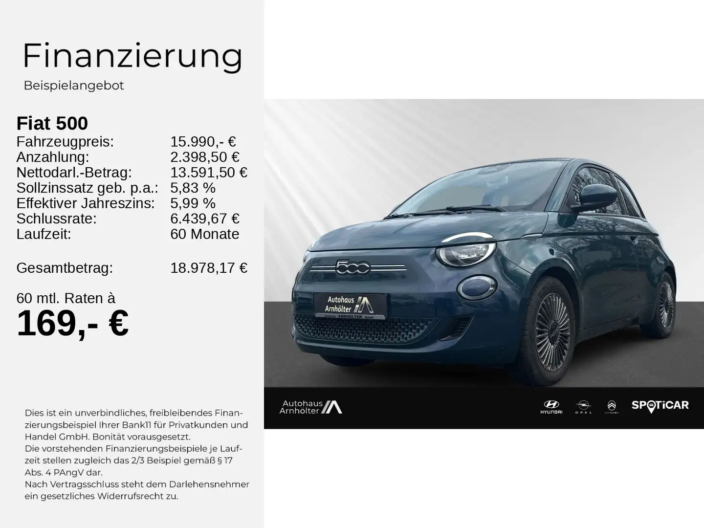 Fiat 500e 500 E Icon+NAVIGATIONSSYSTEM+8XBEREIFT+TEMPOMAT+ Grün - 2