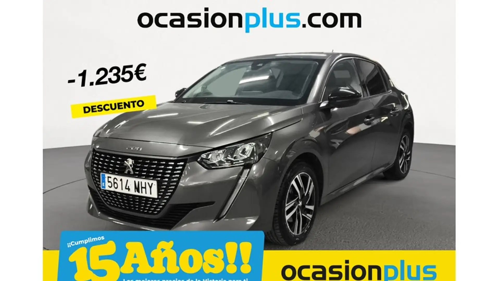 Peugeot 208 1.2 Puretech S&S Allure 100 Gris - 1
