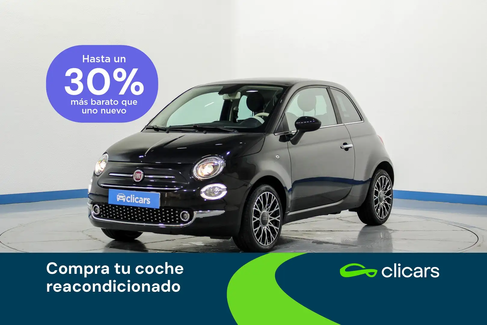 Fiat 500 1.0 Hybrid Monotrim 52kW Negro - 1