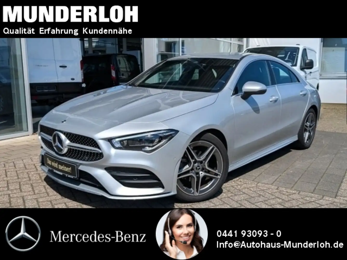 Mercedes-Benz CLA 180 Coupé AMG Line MBUX HIGH END+BUSINESS-P. Silber - 1