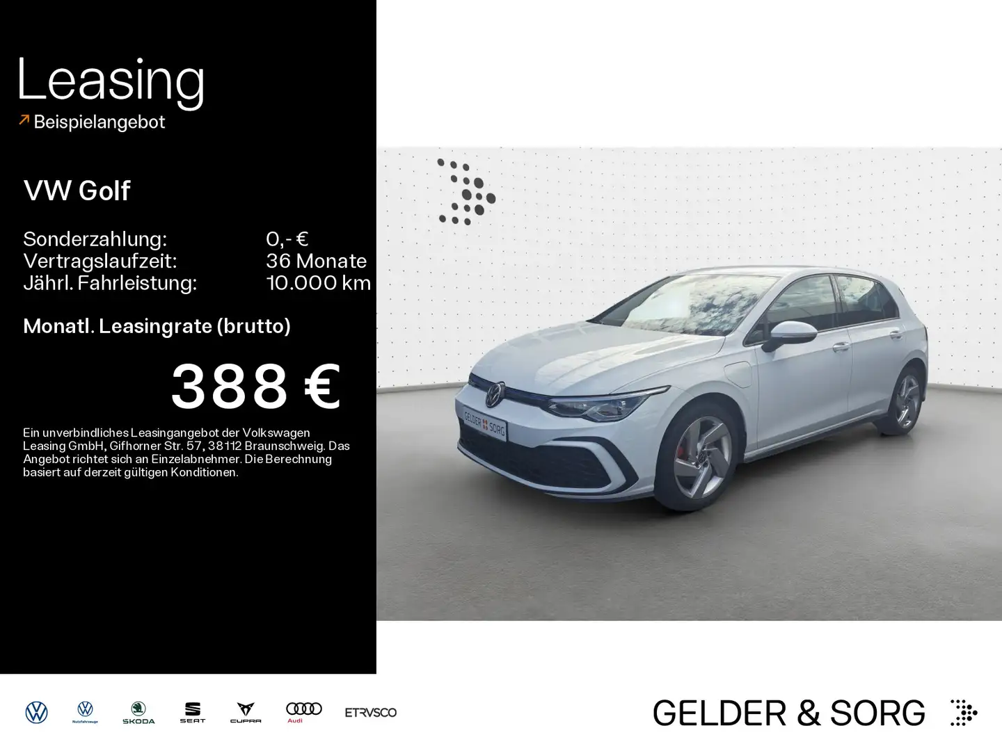 Volkswagen Golf GTE GTE 1.4 eTSI LED*Navi*AHK*DAB+*Digital*EPH Weiß - 1