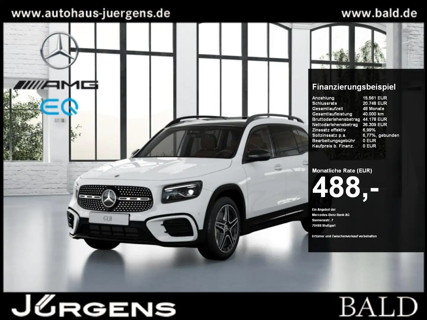Mercedes-Benz GLB 220 d 4M AMG-Sport/Pano/AHK/Night/MBeam/DIST Alb - 1