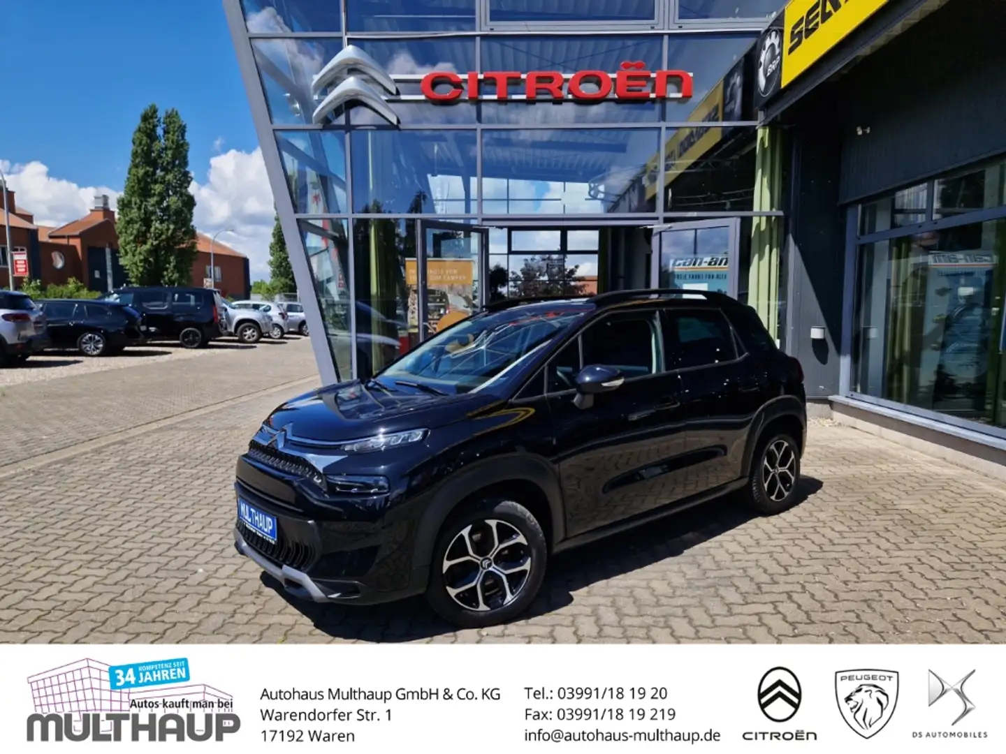 Citroen C3 Aircross Plus PureTech 130 EAT LED Navi PDC Zwart - 1