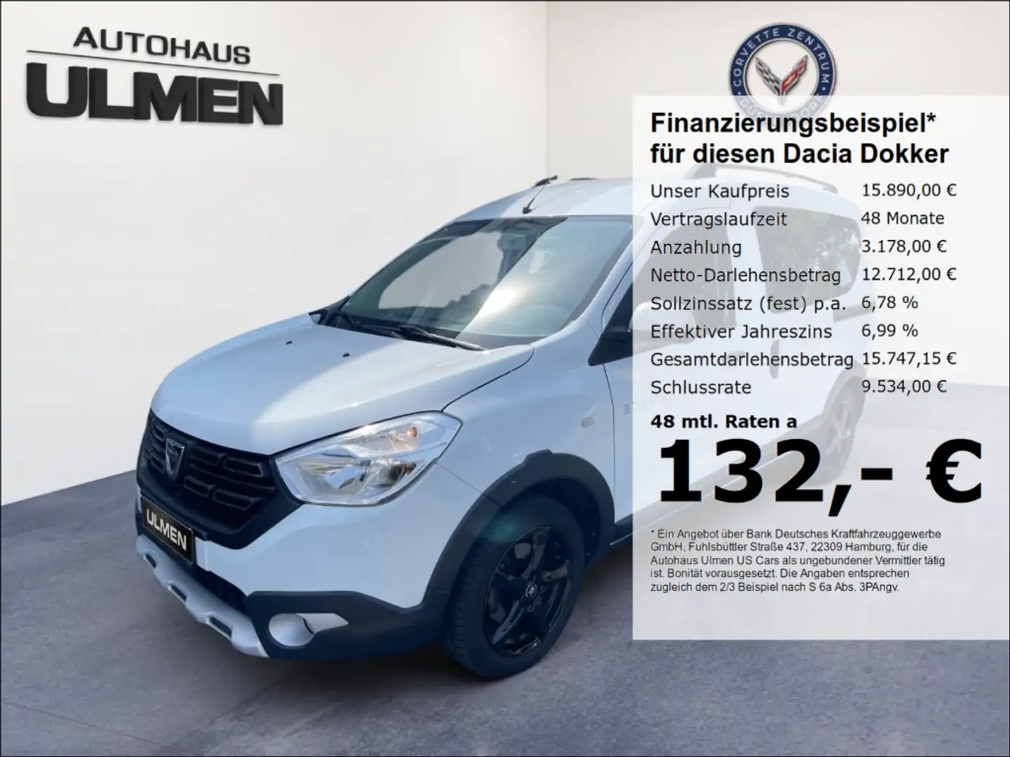 Dacia Dokker Stepway Plus 1.3 TCe 130 EU6d-T Navi R-Cam Weiß - 1