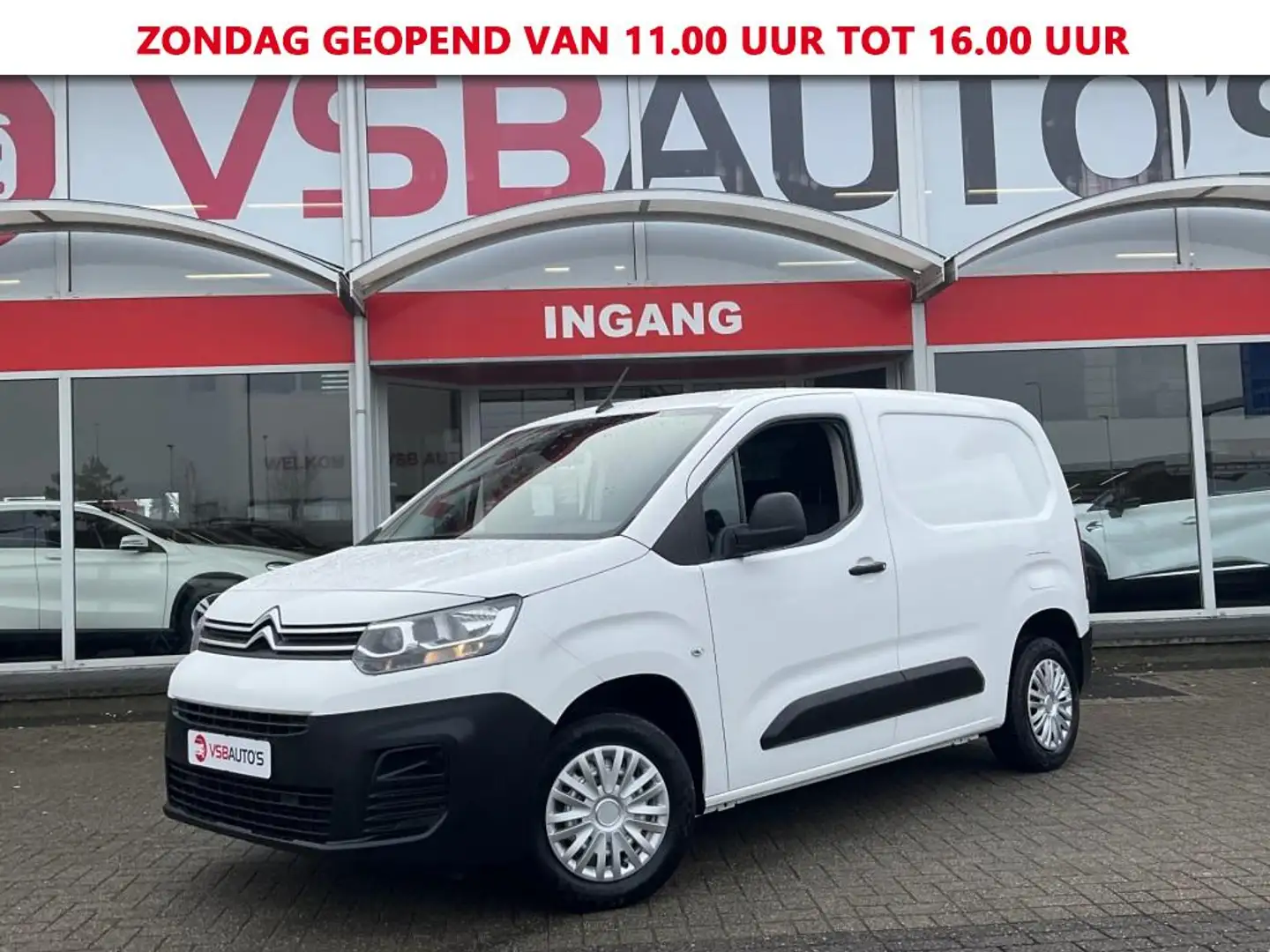 Citroen Berlingo 1.2 PURETECH 110PK AIRCO PDC SCHUIFDEUR Wit - 1