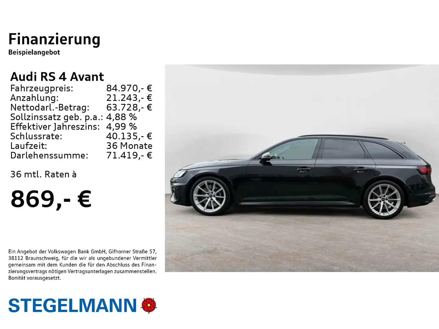 Audi RS4 2.9 TFSI qu. Tiptronic *RS-Sportfahrw Schwarz - 2