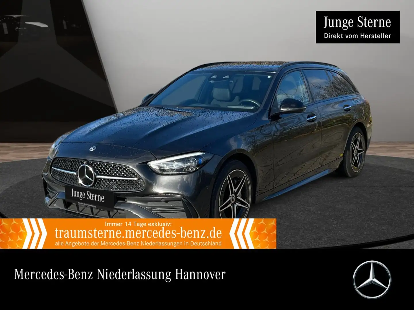 Mercedes-Benz C 300 e T AMG+NIGHT+PANO+360+AHK+KEYLESS+9G Grau - 1