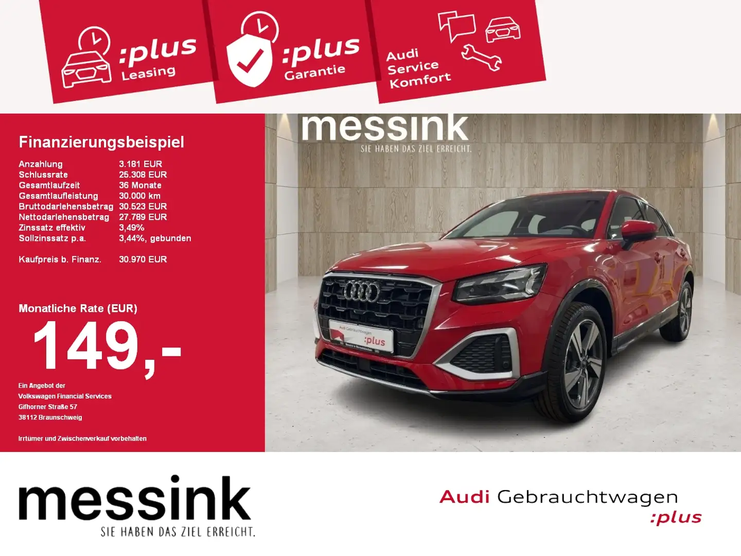 Audi Q2 advanced 35 TDI 110(150)  S tronic Rot - 1