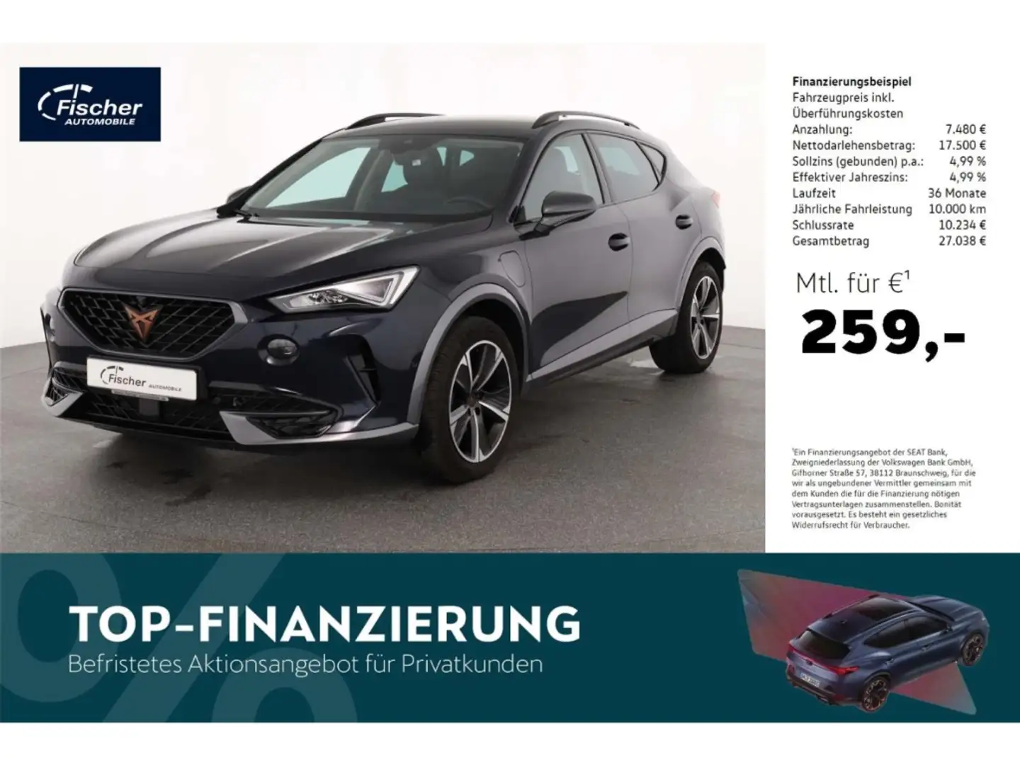 CUPRA Formentor 1.4 eHybrid DSG AHK/NAV/360°/LED/ACC Blau - 1
