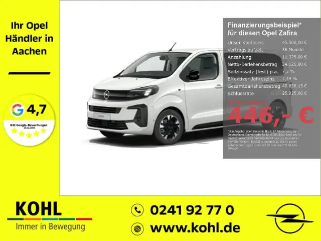 Opel Zafira Electric GS 136PS 75kWh 7-Sitzer Panorama Keyless
