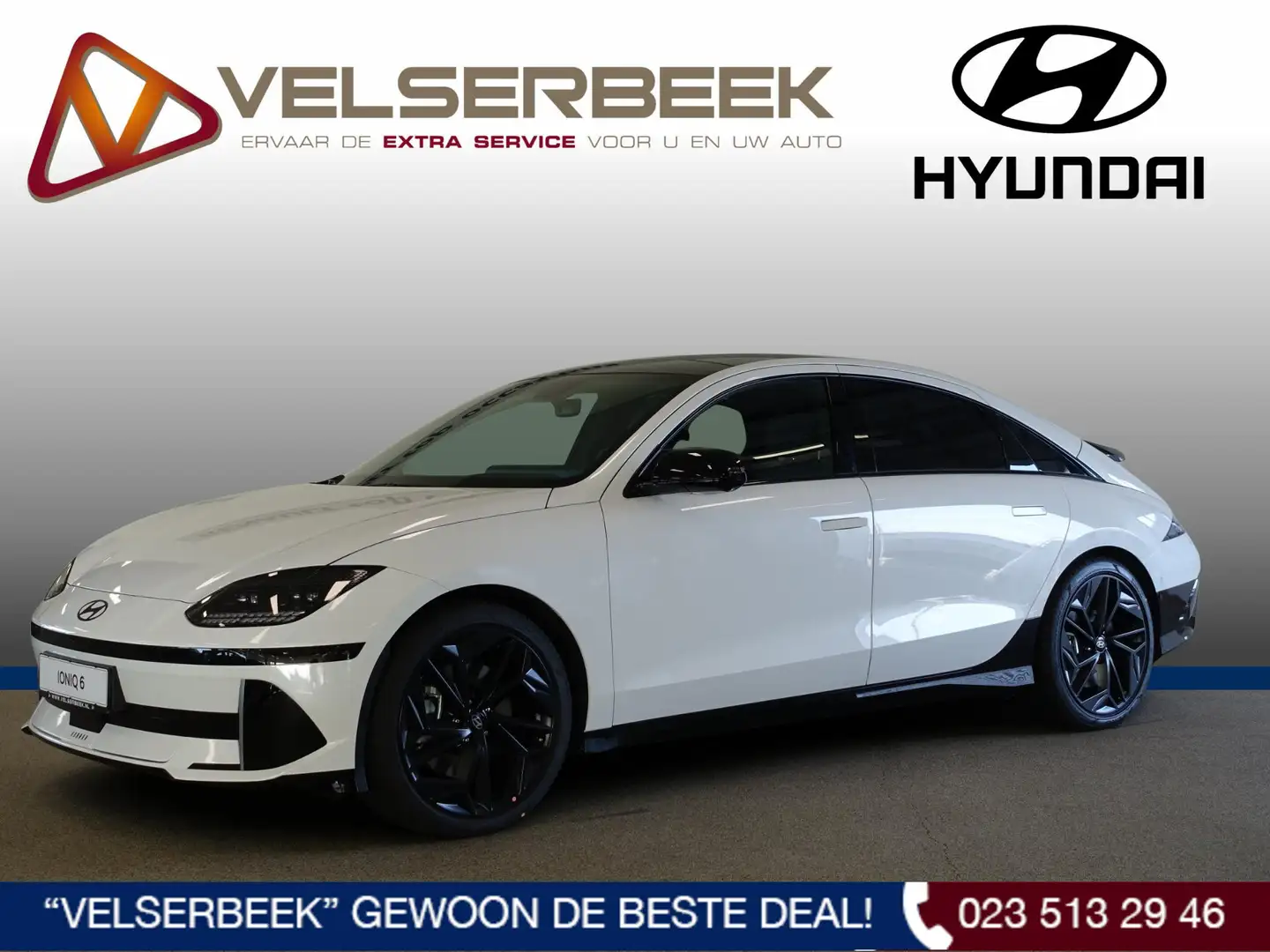 Hyundai IONIQ 6 First Edition AWD 77.4 kW* NIEUW / DIRECT RIJDEN * Wit - 1