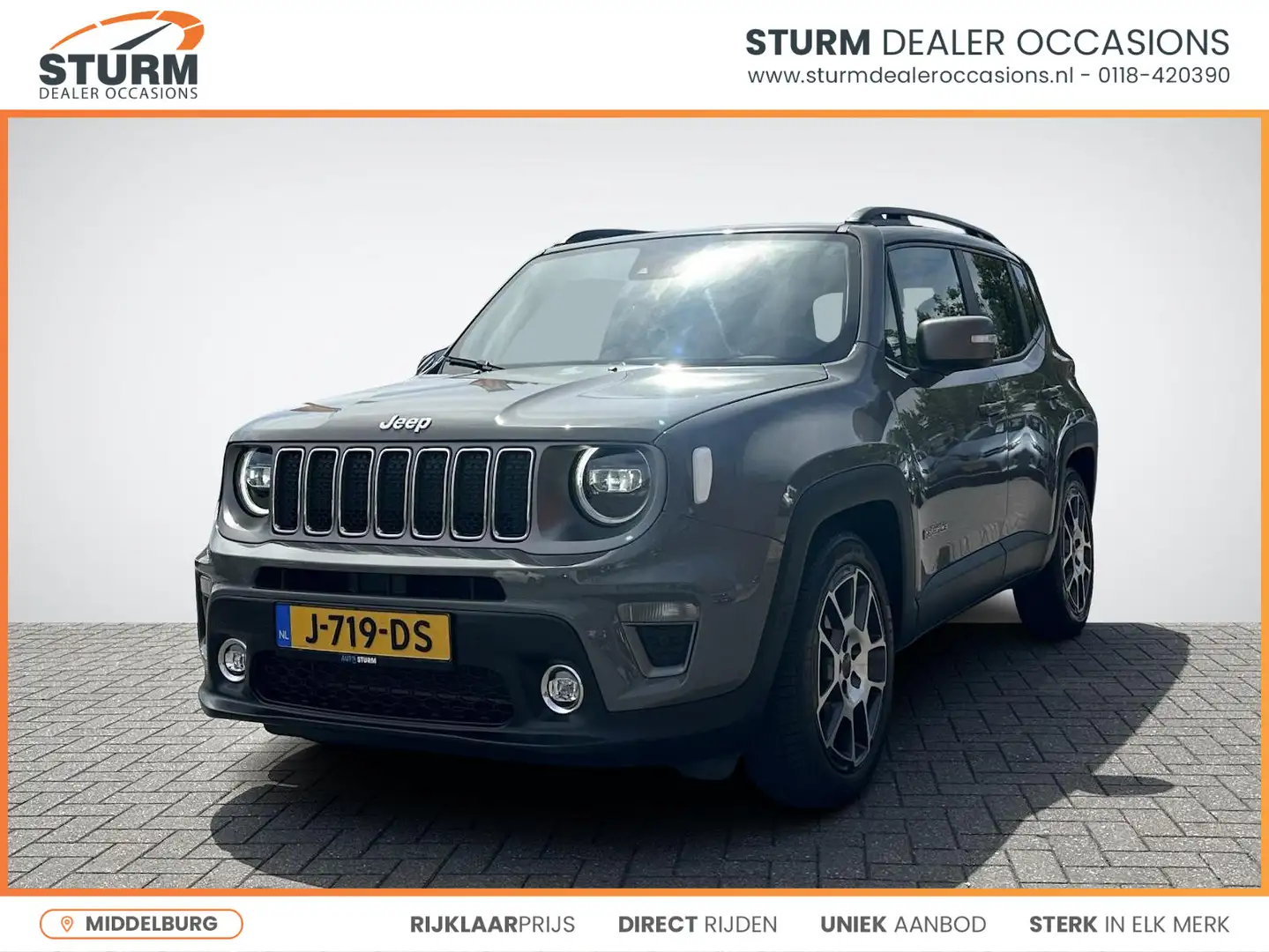 Jeep Renegade 1.3T DDCT Limited Trekhaak | Navigatie | Climate C Grijs - 1