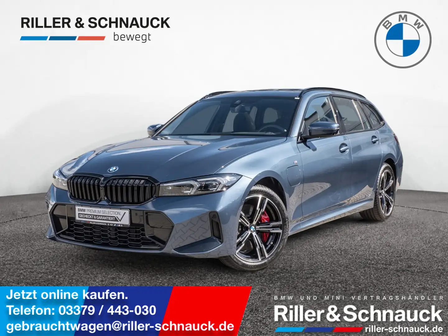 BMW 330 e Touring xDrive M-Sport Pro AHK PANO 360° Blau - 1