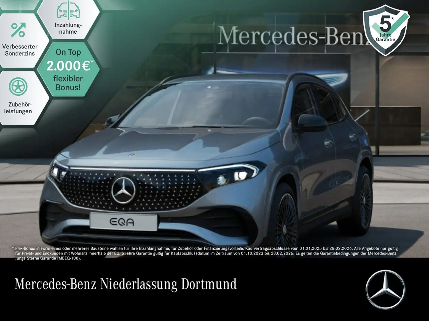 Mercedes-Benz EQA 300 4M AMG+NIGHT+PLUS-PAKET+KAMERA+KEYLESS Silber - 1